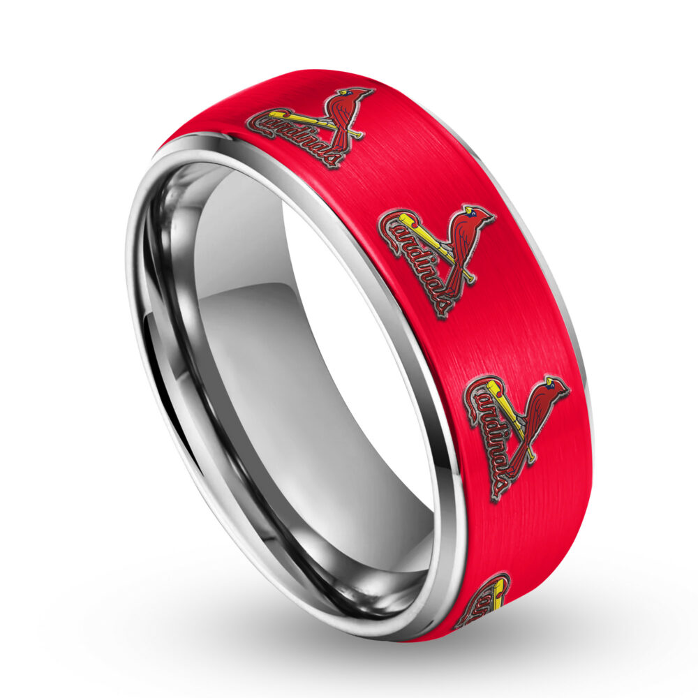St.Louis Cardinals | Silver Tungsten Ring TD