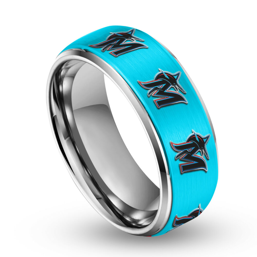 Miami Marlins | Silver Tungsten Ring TD