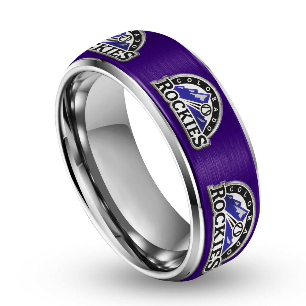 Colorado Rockies | Silver Tungsten Ring TD
