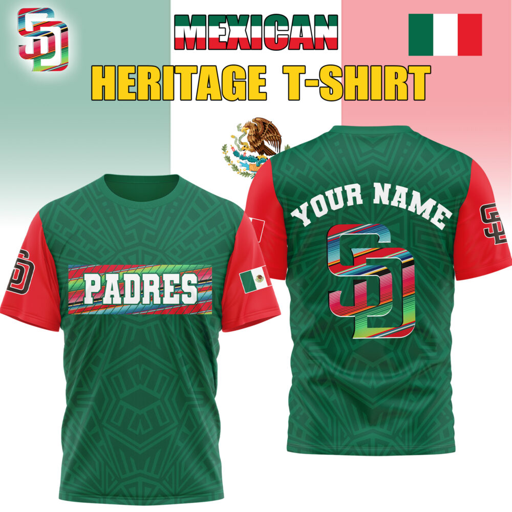 San Diego Padres | Premium MLB Mexican Heritage 3D Shirt