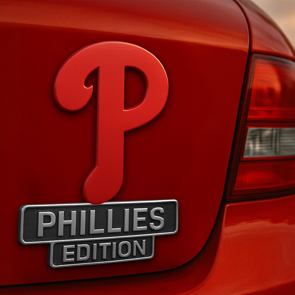 Philadelphia Phillies | Premium 3D Car Name Badge HI - 15*5*0.15cm
