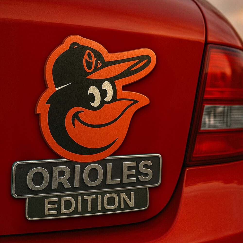 Baltimore Orioles | Premium 3D Car Name Badge HI - 10*4*0.15cm