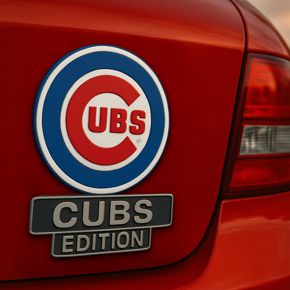 Chicago Cubs | Premium 3D Car Name Badge HI - 10*4*0.15cm