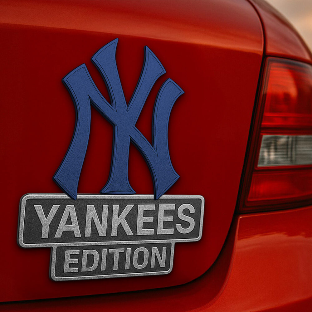 New York Yankees | Premium 3D Car Name Badge HI - 10*4*0.15cm