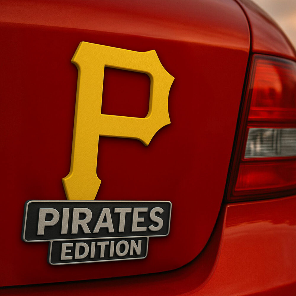 Pittsburgh Pirates | Premium 3D Car Name Badge HI - 10*4*0.15cm