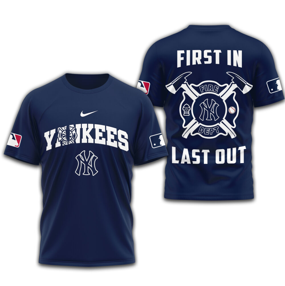 New York Yankees | Premium Fire Fighter 3D Shirt TD - Blue, L