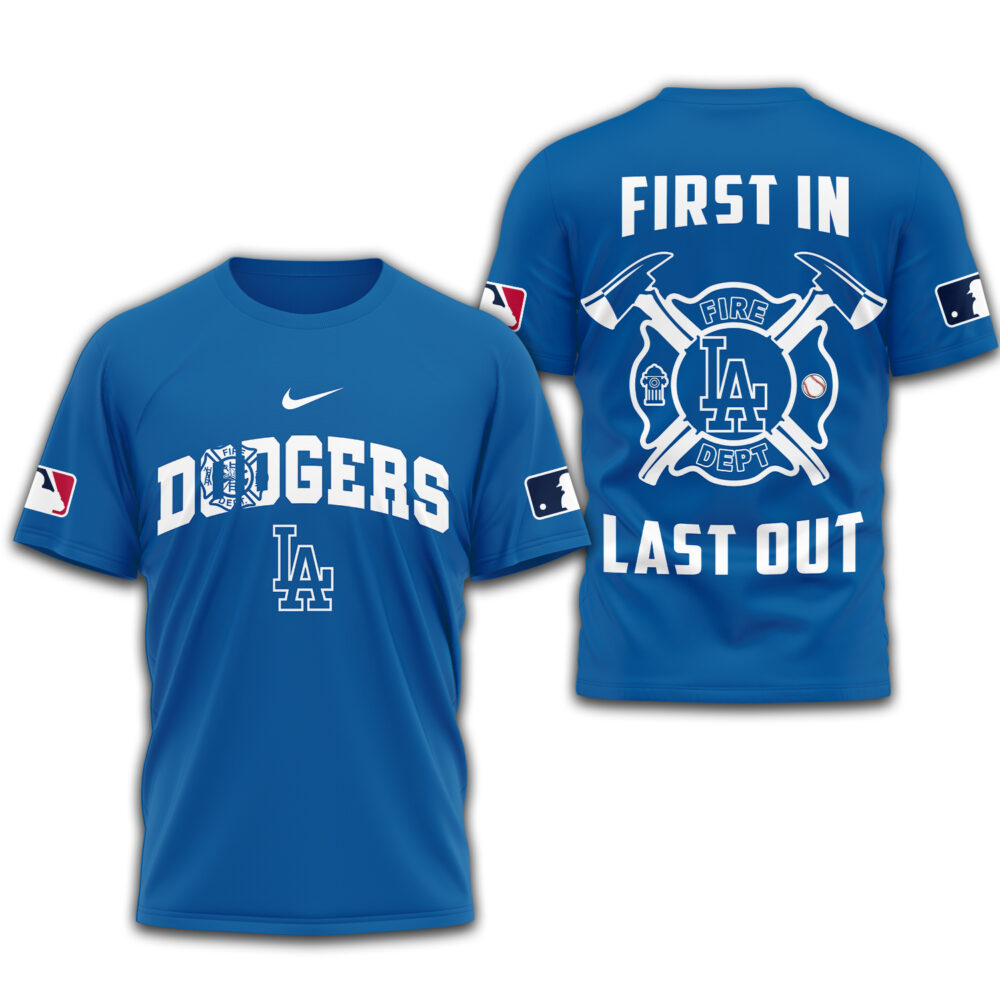 Los Angeles Dodgers | Premium Fire Fighter 3D Shirt TD - Blue, XL
