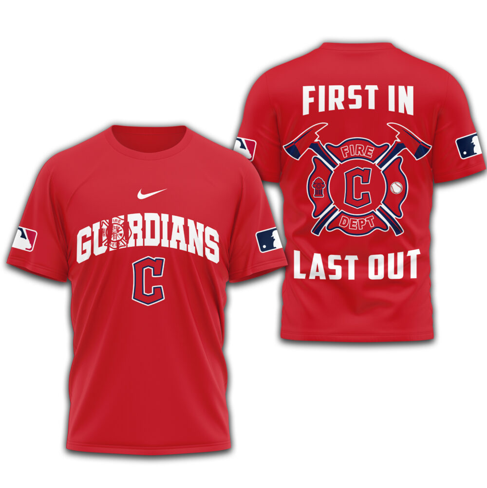 Cleveland Guardians | Premium Fire Fighter 3D Shirt TD - Red, 2XL