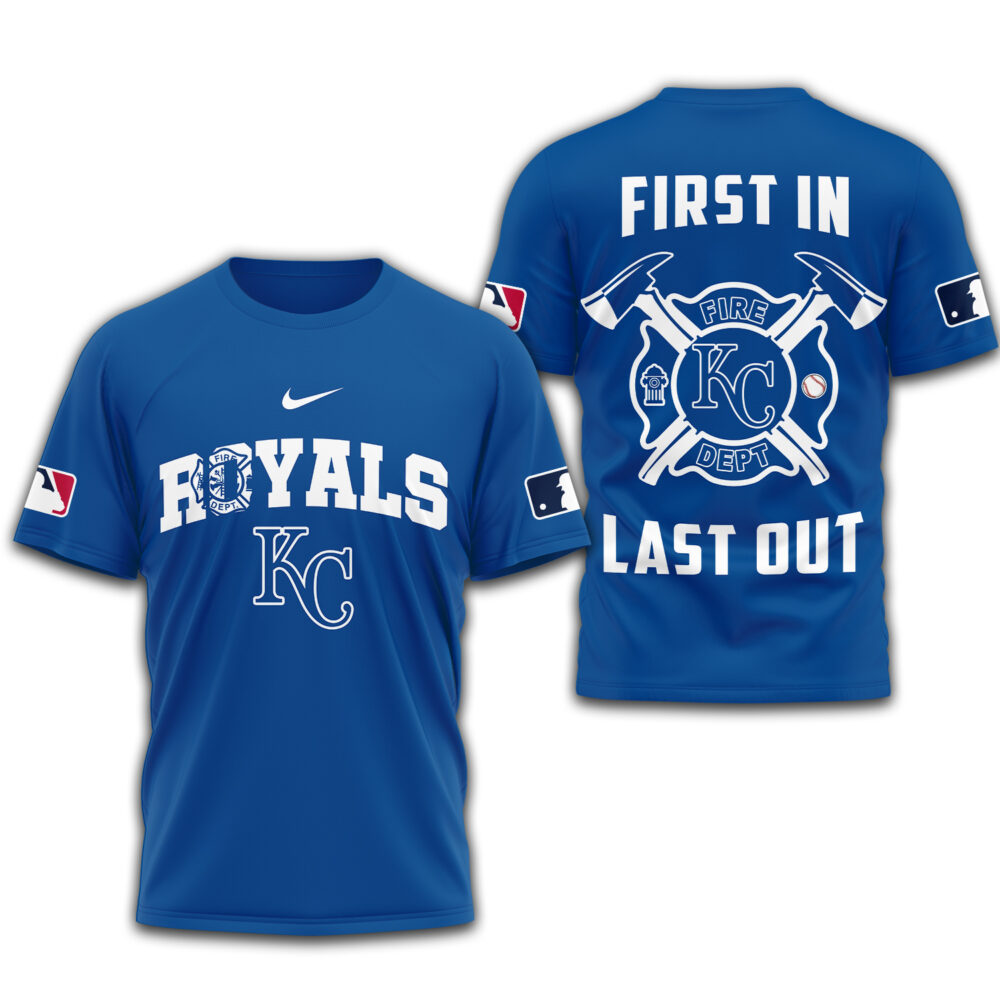 Kansas City Royals | Premium Fire Fighter 3D Shirt TD - Blue, 3XL