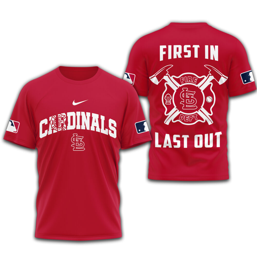 St.Louis Cardinals | Premium Fire Fighter 3D Shirt TD - Red, 5XL