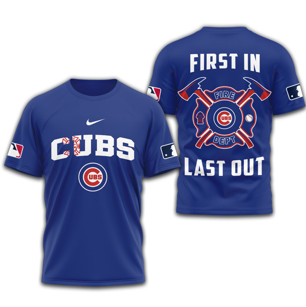 Chicago Cubs | Premium Fire Fighter 3D Shirt TD - Blue, S