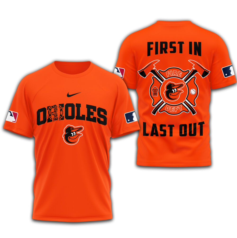 Baltimore Orioles | Premium Fire Fighter 3D Shirt TD - Orange, L