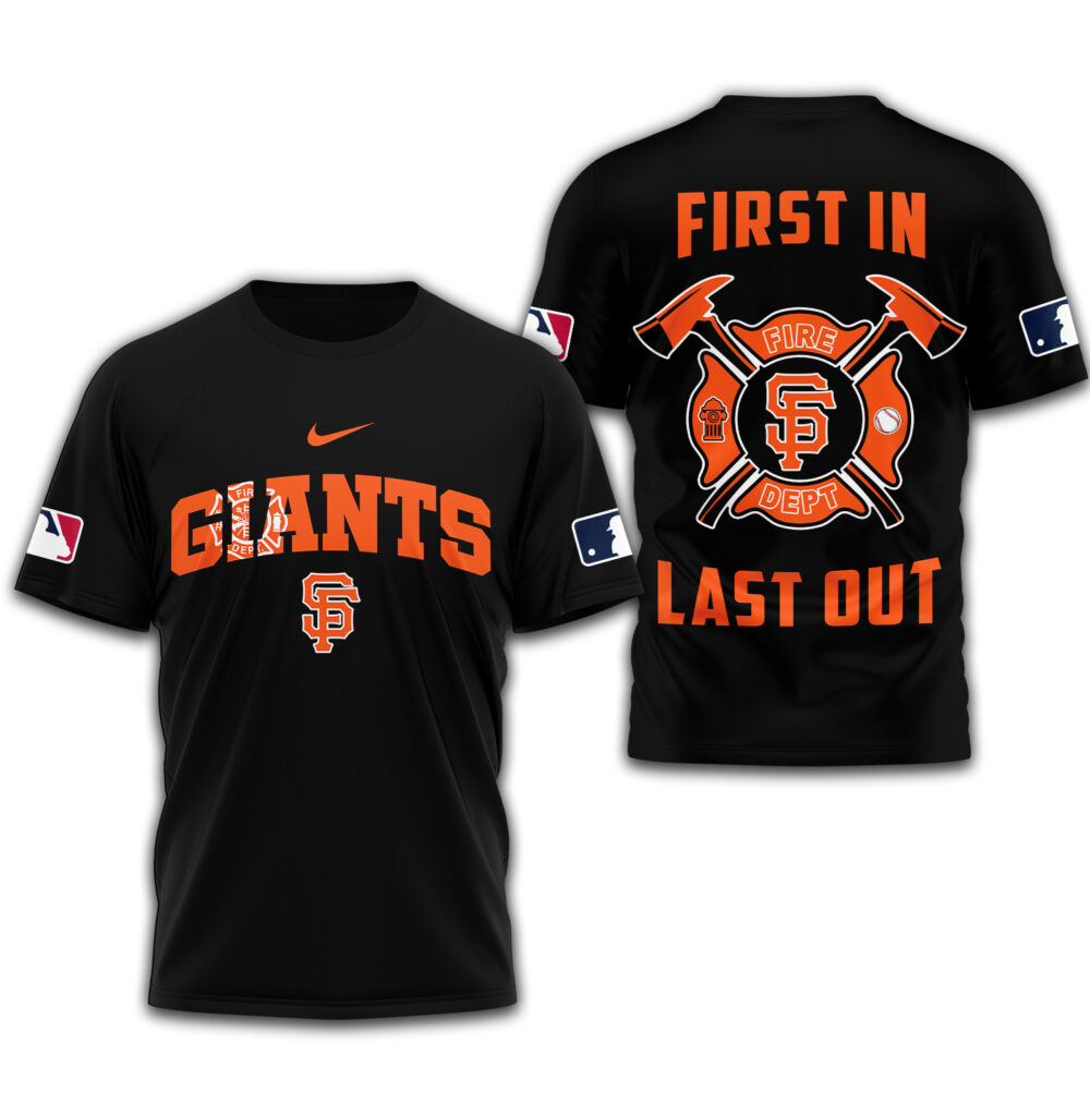 San Francisco Giants | Premium Fire Fighter 3D Shirt TD - Black, 5XL