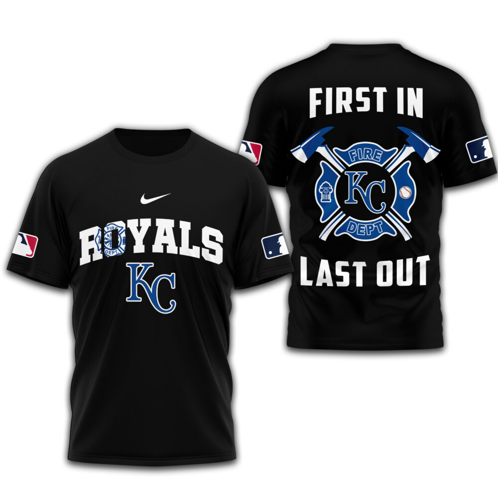 Kansas City Royals | Premium Fire Fighter 3D Shirt TD - Black, XL
