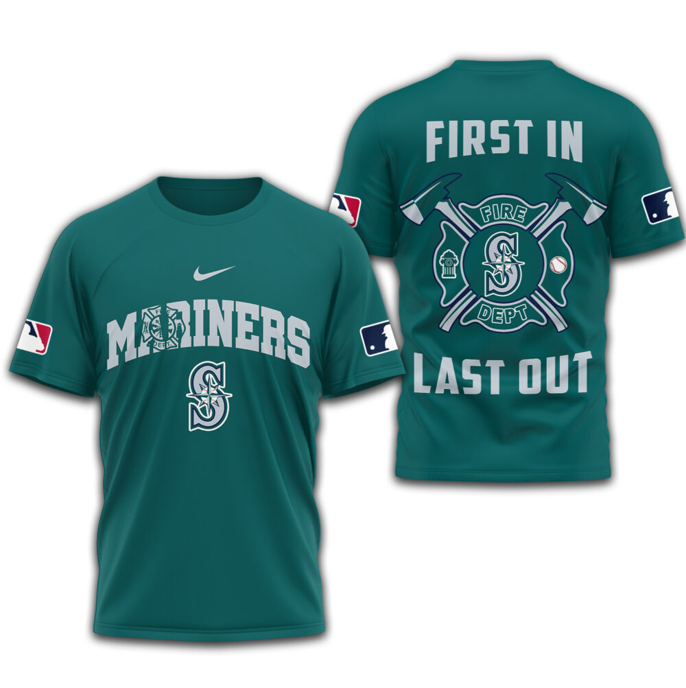 Seattle Mariners | Premium Fire Fighter 3D Shirt TD - Northwest Green, 4XL