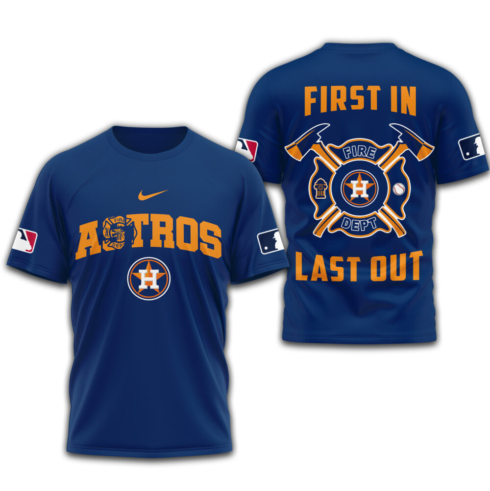 Houston Astros | Premium Fire Fighter 3D Shirt TD - Blue, 2XL