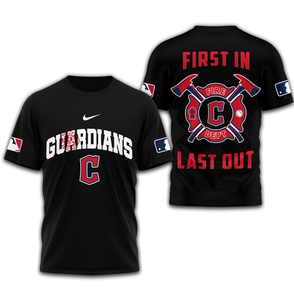 Cleveland Guardians | Premium Fire Fighter 3D Shirt TD - Black, M