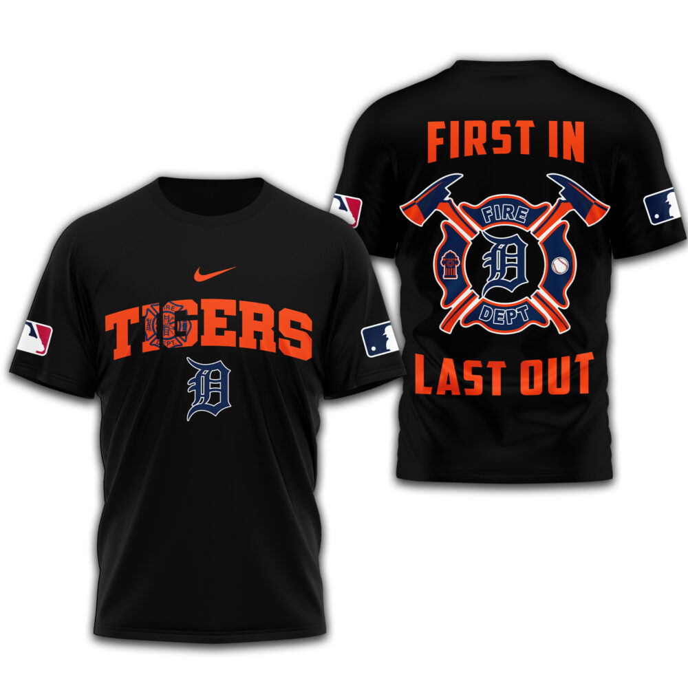 Detroit Tigers | Premium Fire Fighter 3D Shirt TD - Black, L