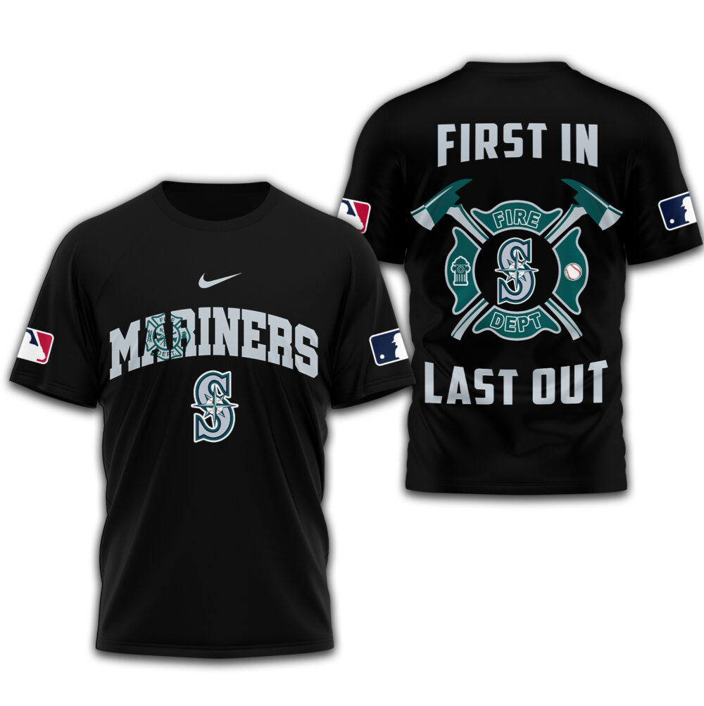 Seattle Mariners | Premium Fire Fighter 3D Shirt TD - Black, 5XL
