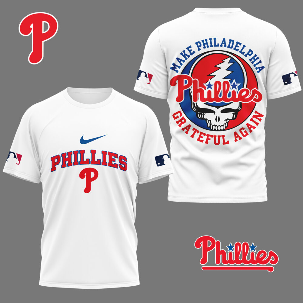 Philadelphia Phillies | Premium Grateful Game Day 3D Shirt NY - 3XL, Color 2
