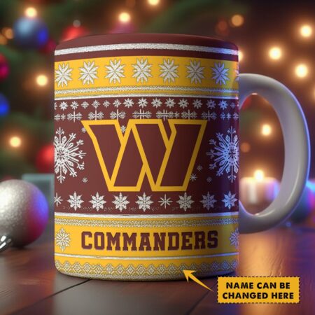 Washington Commanders | Premium NFL Christmas Ceramic Mug Custom Name