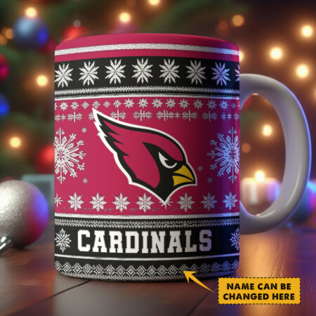 Arizona Cardinals | Premium NFL Christmas Ceramic Mug Custom Name