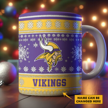 Minnesota Vikings | Premium NFL Christmas Ceramic Mug Custom Name