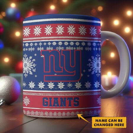 New York Giants | Premium NFL Christmas Ceramic Mug Custom Name