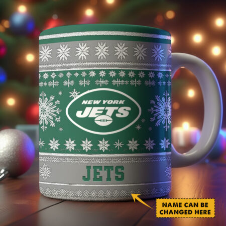 New York Jets | Premium NFL Christmas Ceramic Mug Custom Name