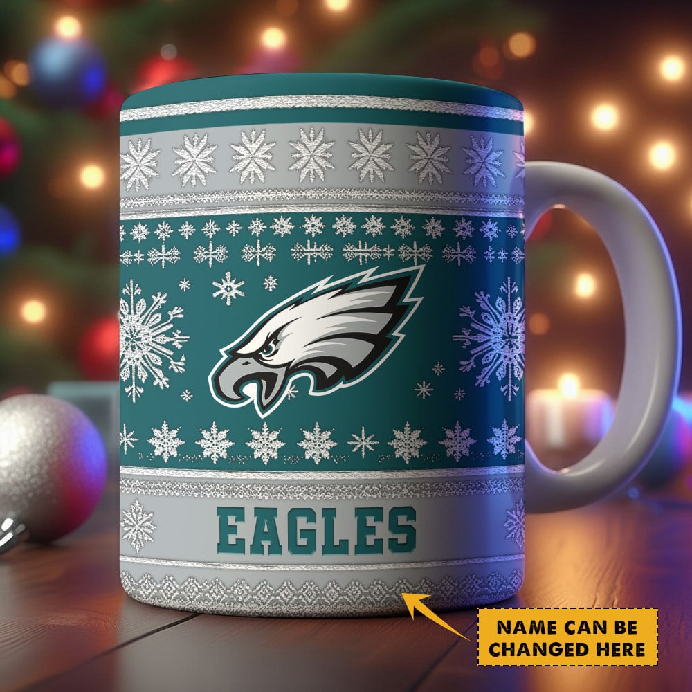 Philadelphia Eagles | Premium NFL Christmas Ceramic Mug Custom Name