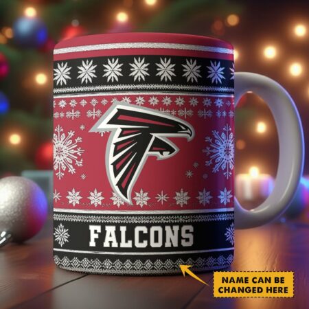 Atlanta Falcons | Premium NFL Christmas Ceramic Mug Custom Name