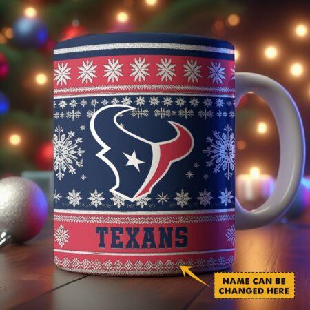 Houston Texans | Premium NFL Christmas Ceramic Mug Custom Name