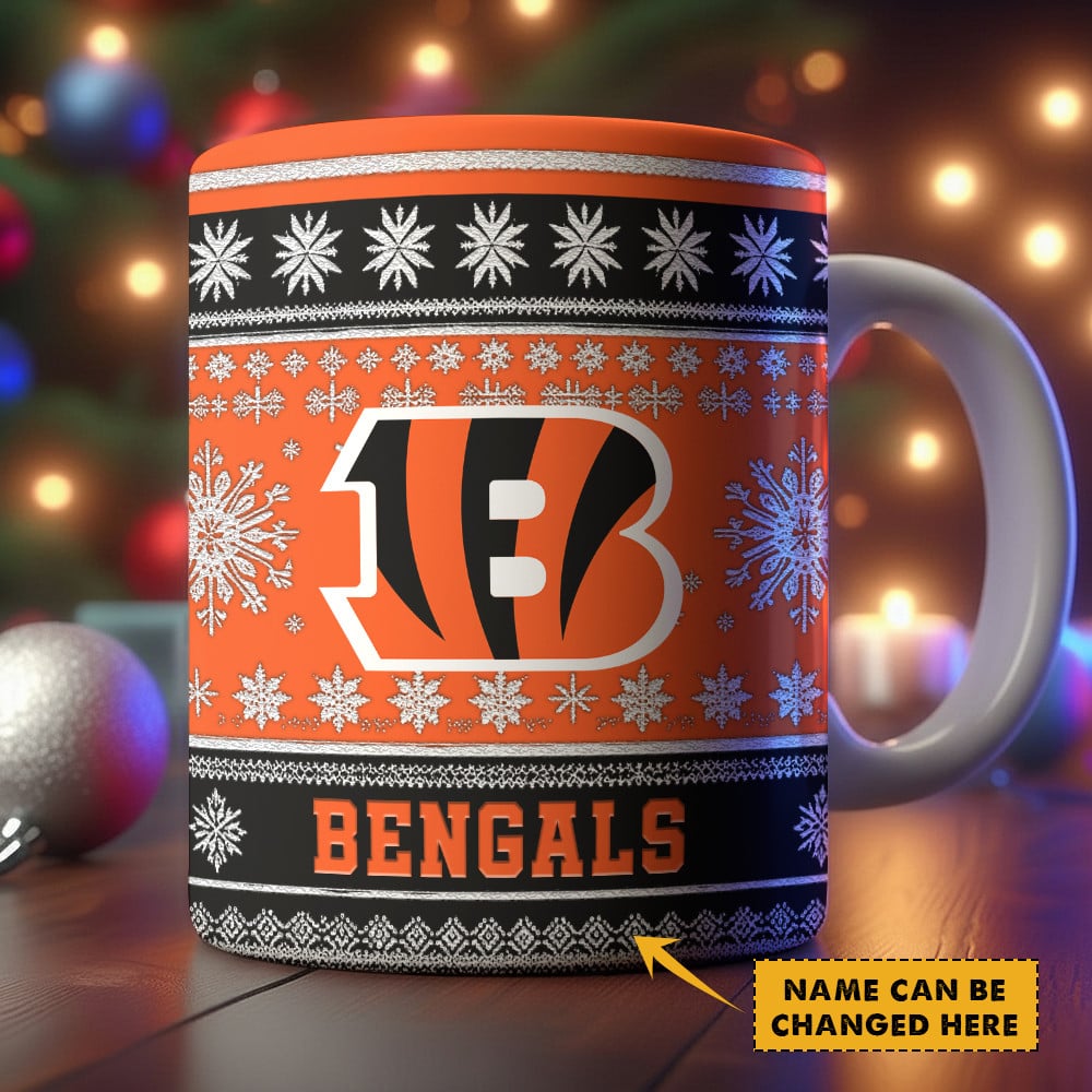 Cincinnati Bengals | Premium NFL Christmas Ceramic Mug Custom Name