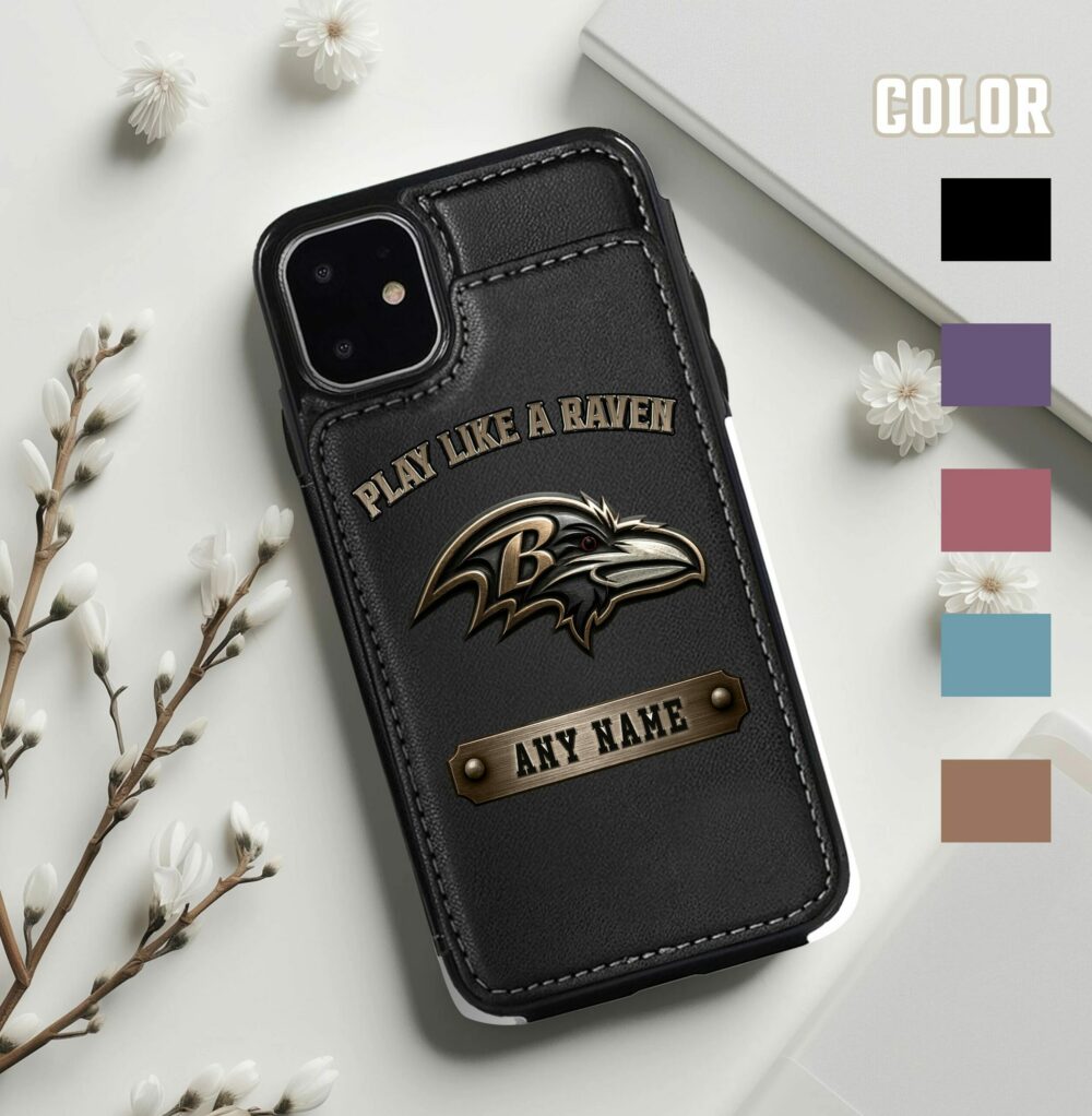 Baltimore Ravens | Premium NFL Leather Flip Wallet Phone Case