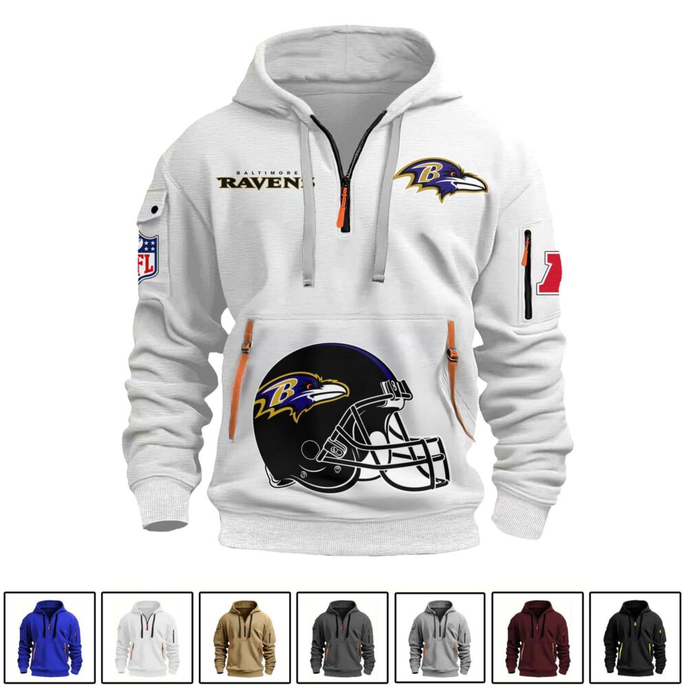 Baltimore Ravens  | Premium NFL Quarter Zipper Hoodie