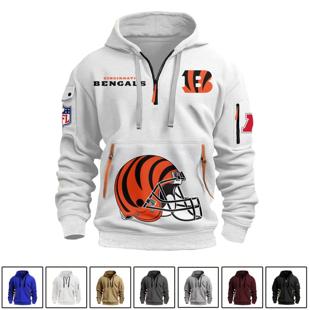 Cincinnati Bengals  | Premium NFL Quarter Zipper Hoodie