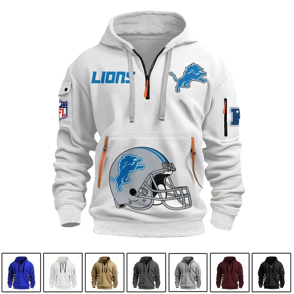 Detroit Lions  | Premium NFL Quarter Zipper Hoodie