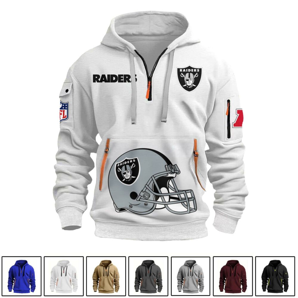 Las Vegas Raiders  | Premium NFL Quarter Zipper Hoodie
