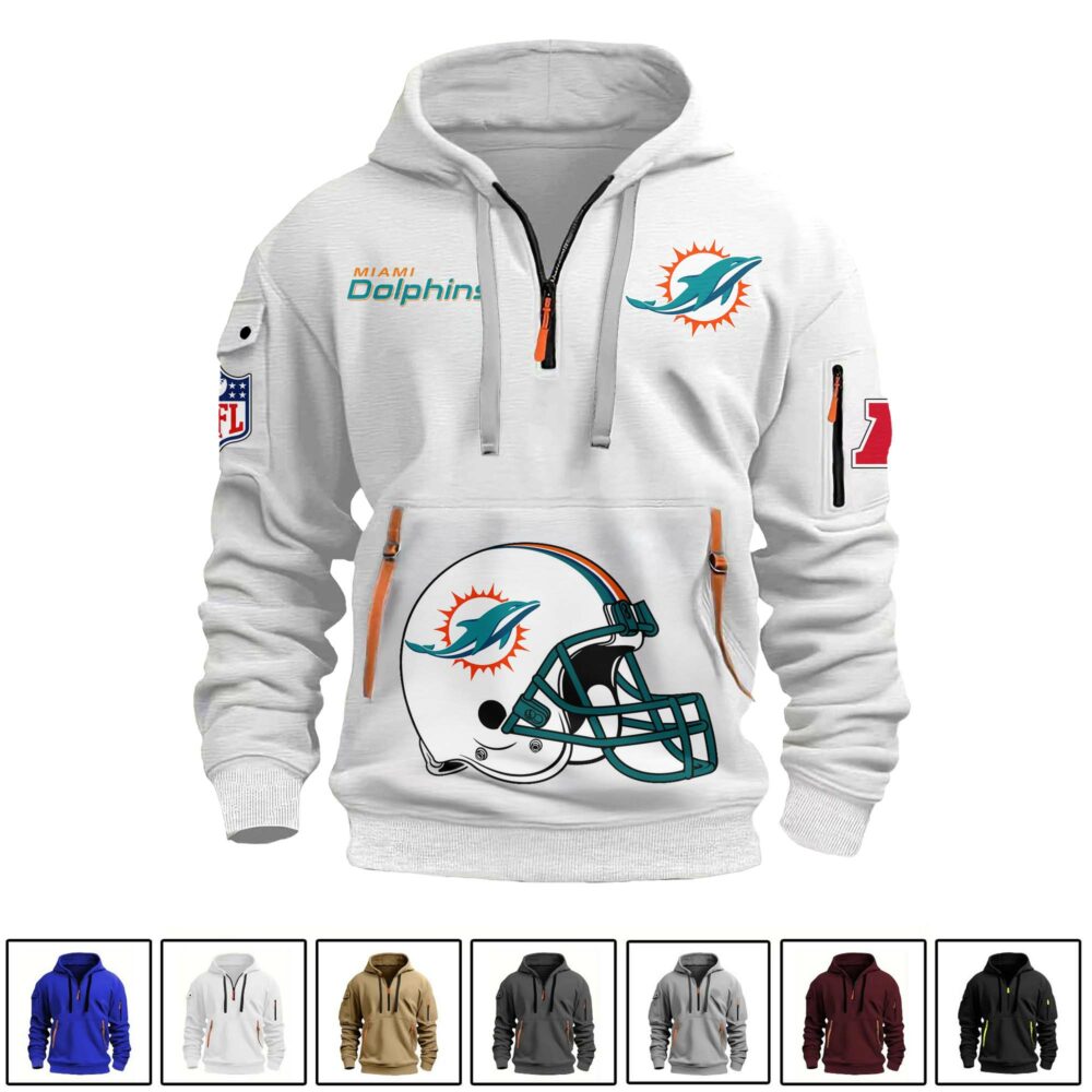 Miami Dolphins  | Premium NFL Quarter Zipper Hoodie