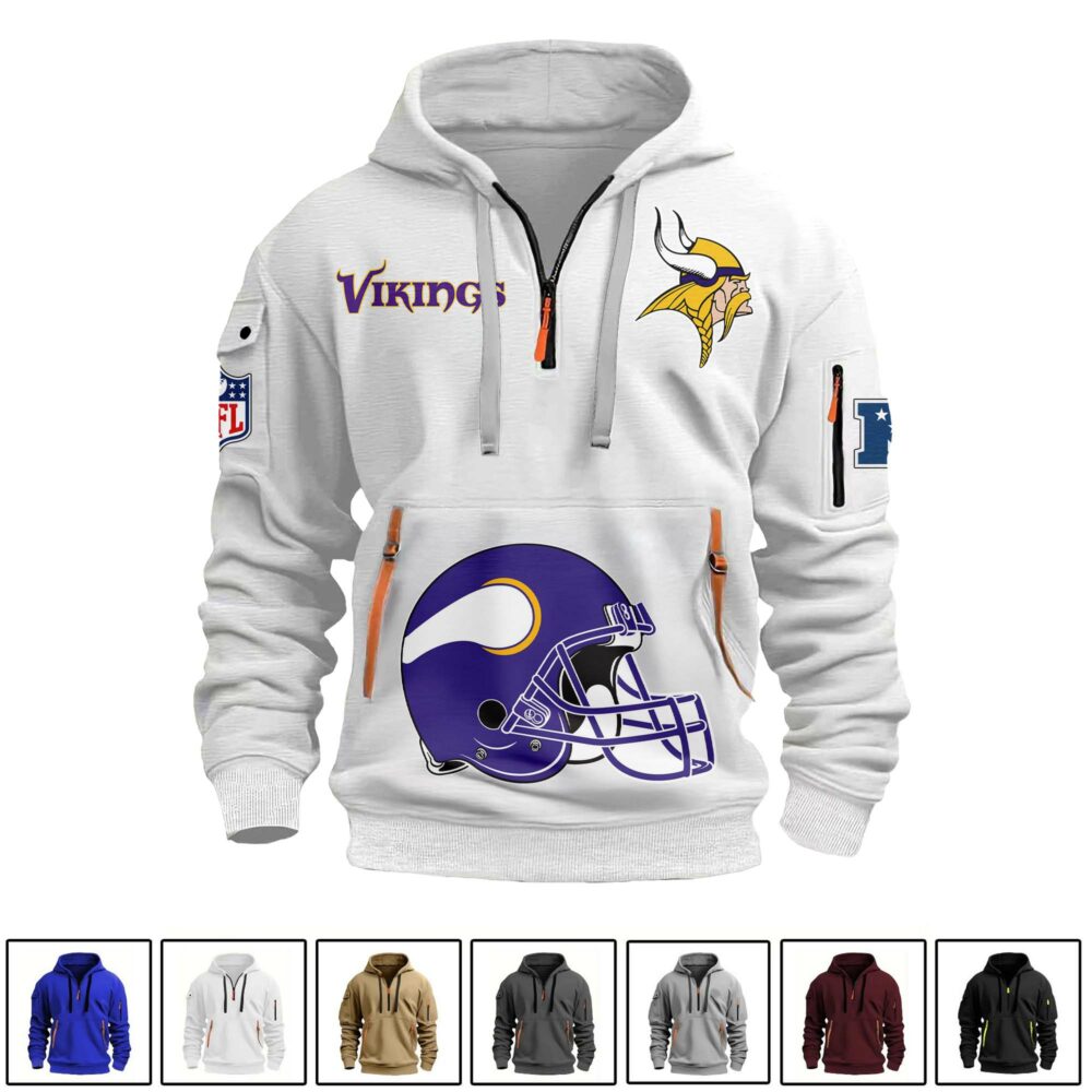 Minnesota Vikings  | Premium NFL Quarter Zipper Hoodie