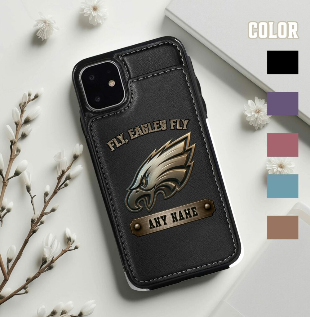 Philadelphia Eagles | Premium NFL Leather Flip Wallet Phone Case