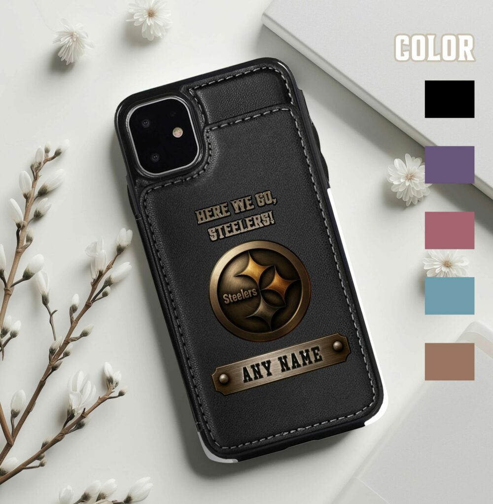 Pittsburgh Steelers | Premium NFL Leather Flip Wallet Phone Case