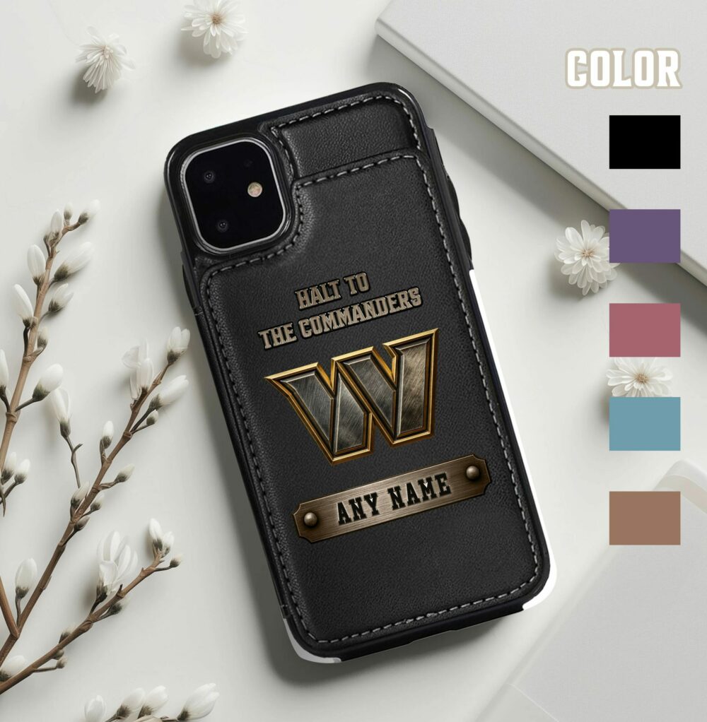 Washington Commanders | Premium NFL Leather Flip Wallet Phone Case