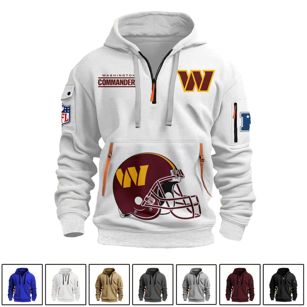 Washington Commanders  | Premium NFL Quarter Zipper Hoodie