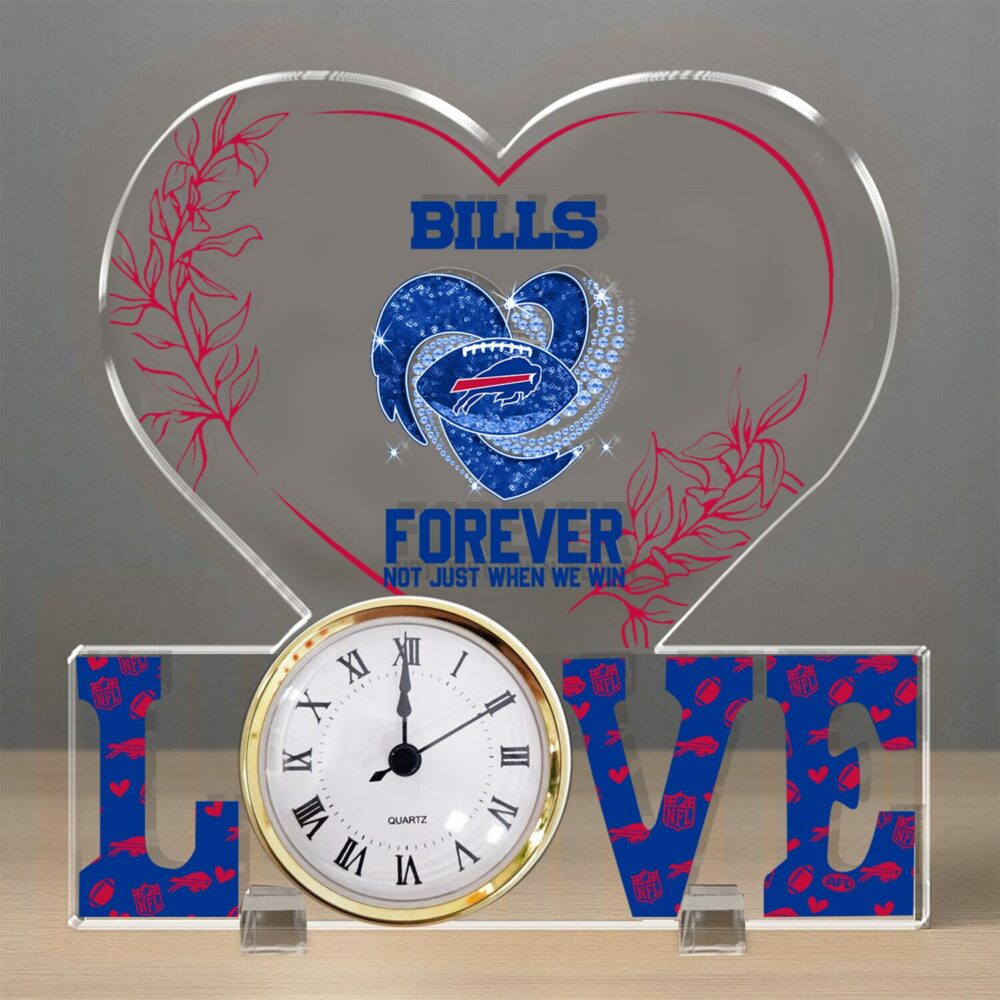 Buffalo Bills| Premium NFL Forever Not Just When We Win Acrylic Clock