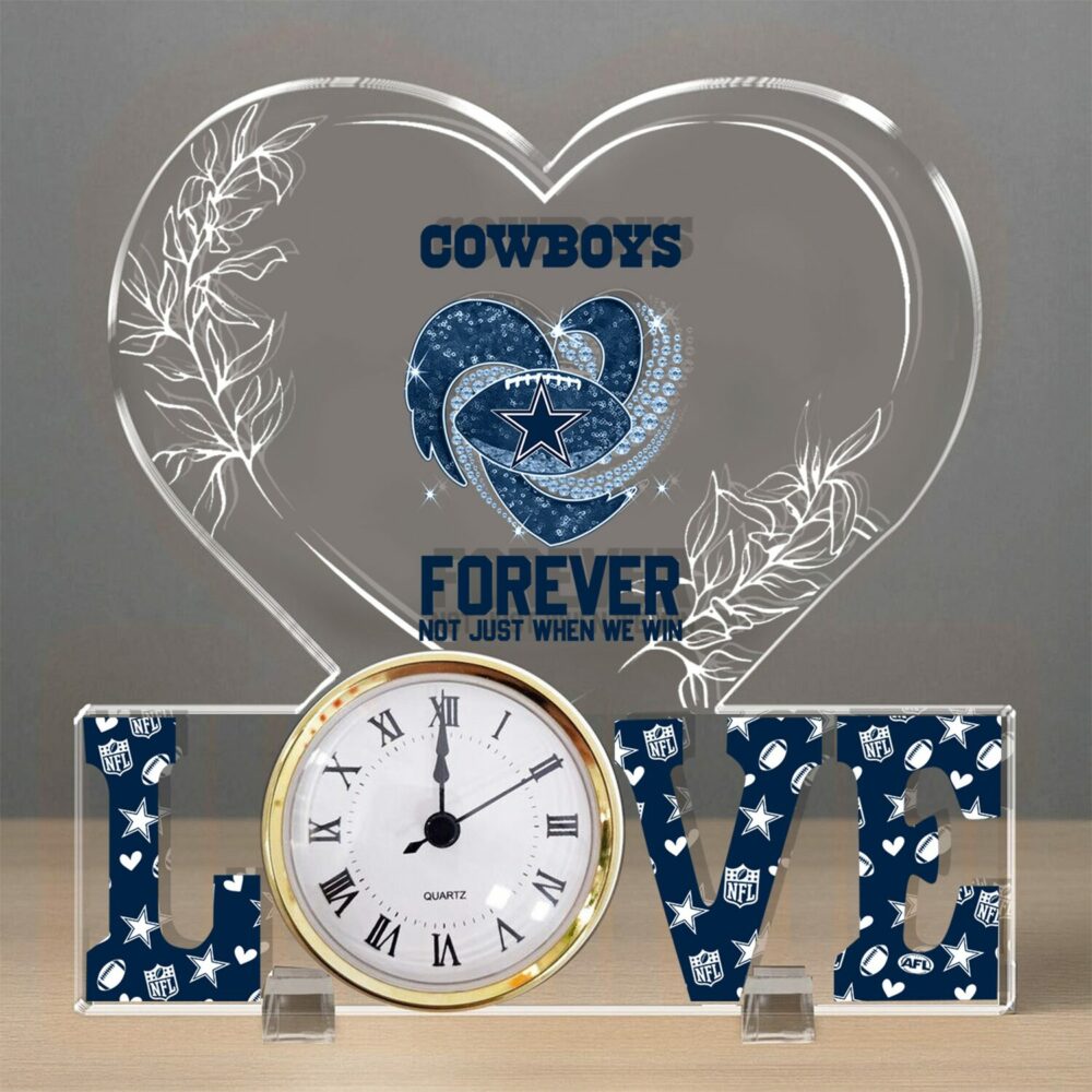 Dallas Cowboys| Premium NFL Forever Not Just When We Win Acrylic Clock