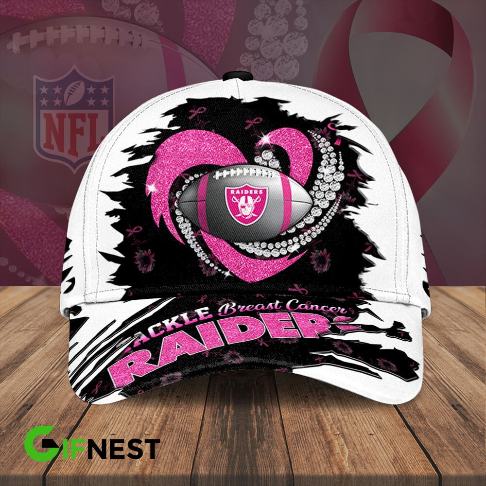 Las Vegas Raiders| Premium NFL Breast Cancer Awareness Cap