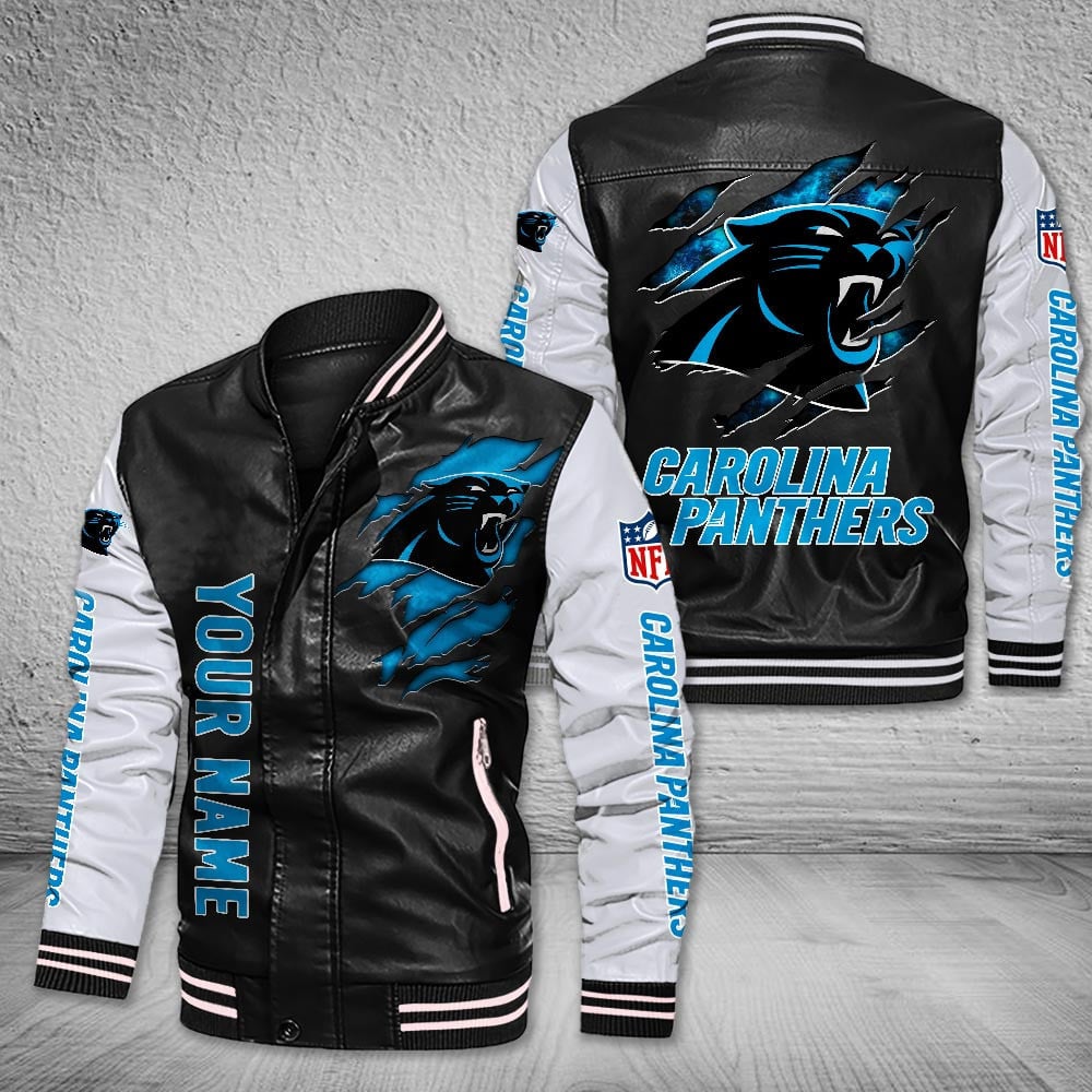 Carolina Panthers | Premium NFL Leather Boomber Jacket