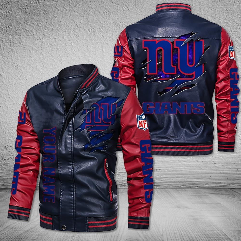 New York Giants | Premium NFL Leather Boomber Jacket