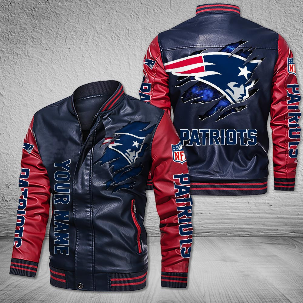 New England Patriots | Premium NFL Leather Boomber Jacket